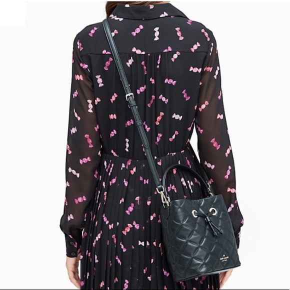 ♠️Kate Spade Natalia Small Quilted Bucket Bag BLK - Picture 11 of 11